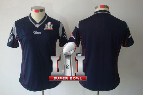 Nike Patriots Blank Navy Blue Team Color Super Bowl LI 51 Women's Stitched NFL Limited Jersey Nike Patriots Blank Navy Blue Team Color Super Bowl LI 51 Women's Stitched NFL Limited Jersey