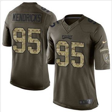 Nike Philadelphia Eagles #95 Mychal Kendricks Green Men's Stitched NFL Limited Salute to Service Jersey
