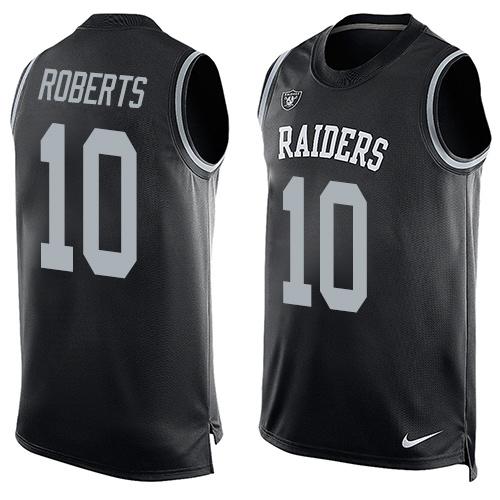 Nike Raiders #10 Seth Roberts Black Team Color Men's Stitched NFL Limited Tank Top Jersey Nike Raiders #10 Seth Roberts Black Team Color Men's Stitched NFL Limited Tank Top Jersey