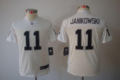 Nike Raiders #11 Sebastian Janikowski White Youth Stitched NFL Limited Jersey Nike Raiders #11 Sebastian Janikowski White Youth Stitched NFL Limited Jersey
