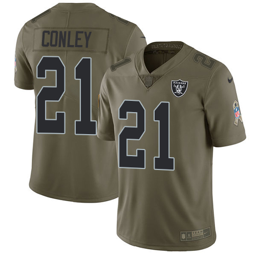 Nike Raiders #21 Gareon Conley Olive Youth Stitched NFL Limited 2017 Salute to Service Jersey Nike Raiders #21 Gareon Conley Olive Youth Stitched NFL Limited 2017 Salute to Service Jersey