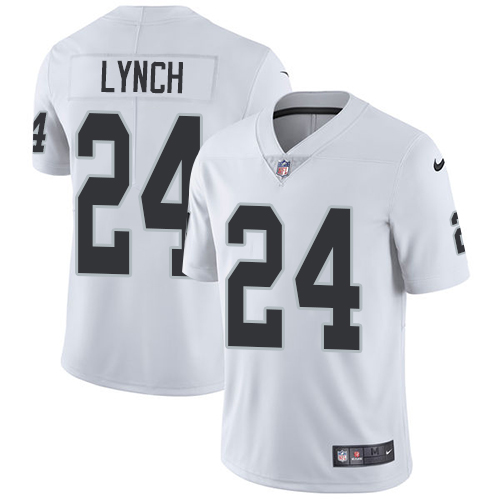 Nike Raiders #24 Marshawn Lynch White Men's Stitched NFL Vapor Untouchable Limited Jersey Nike Raiders #24 Marshawn Lynch White Men's Stitched NFL Vapor Untouchable Limited Jersey