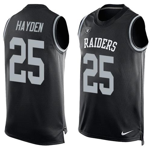 Nike Raiders #25 D.J. Hayden Black Team Color Men's Stitched NFL Limited Tank Top Jersey Nike Raiders #25 D.J. Hayden Black Team Color Men's Stitched NFL Limited Tank Top Jersey