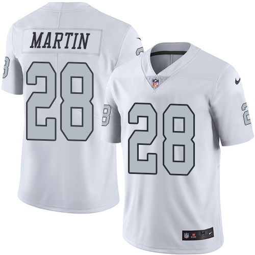 Nike Raiders #28 Doug Martin White Men's Stitched NFL Limited Rush Jersey Nike Raiders #28 Doug Martin White Men's Stitched NFL Limited Rush Jersey
