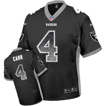 Nike Raiders #4 Derek Carr Black Men's Stitched NFL Elite Drift Fashion Jersey Nike Raiders #4 Derek Carr Black Men's Stitched NFL Elite Drift Fashion Jersey