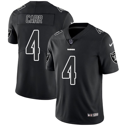 Nike Raiders #4 Derek Carr Black Men's Stitched NFL Limited Rush Impact Jersey Nike Raiders #4 Derek Carr Black Men's Stitched NFL Limited Rush Impact Jersey