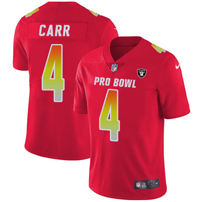 Nike Raiders #4 Derek Carr Red Men's Stitched NFL Limited AFC 2018 Pro Bowl Jersey Nike Raiders #4 Derek Carr Red Men's Stitched NFL Limited AFC 2018 Pro Bowl Jersey