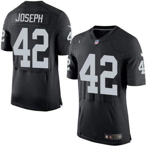 Nike Raiders #42 Karl Joseph Black Team Color Men's Stitched NFL New Elite Jersey Nike Raiders #42 Karl Joseph Black Team Color Men's Stitched NFL New Elite Jersey