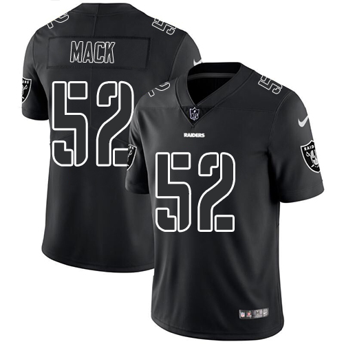 Nike Raiders #52 Khalil Mack Black Men's Stitched NFL Limited Rush Impact Jersey