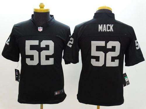 Nike Raiders #52 Khalil Mack Black Team Color Youth Stitched NFL Limited Jersey Nike Raiders #52 Khalil Mack Black Team Color Youth Stitched NFL Limited Jersey
