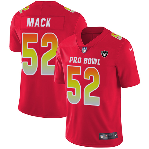 Nike Raiders #52 Khalil Mack Red Youth Stitched NFL Limited AFC 2018 Pro Bowl Jersey