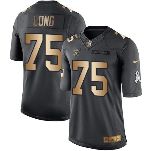 Nike Raiders #75 Howie Long Black Youth Stitched NFL Limited Gold Salute to Service Jersey Nike Raiders #75 Howie Long Black Youth Stitched NFL Limited Gold Salute to Service Jersey