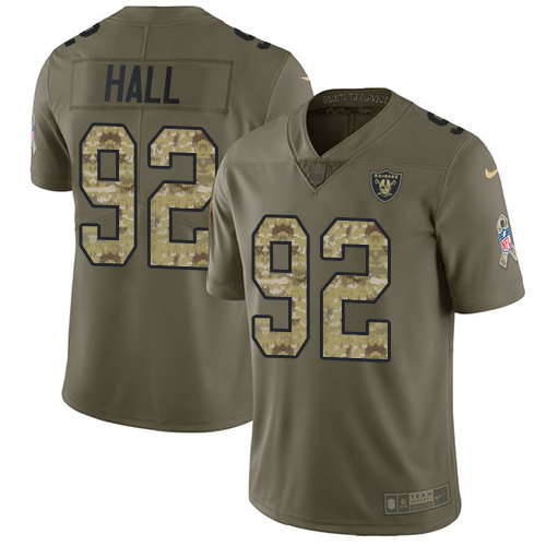 Nike Raiders #92 P.J. Hall Olive Camo Men's Stitched NFL Limited 2017 Salute To Service Jersey Nike Raiders #92 P.J. Hall Olive Camo Men's Stitched NFL Limited 2017 Salute To Service Jersey