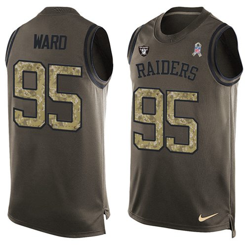 Nike Raiders #95 Jihad Ward Green Men's Stitched NFL Limited Salute To Service Tank Top Jersey Nike Raiders #95 Jihad Ward Green Men's Stitched NFL Limited Salute To Service Tank Top Jersey