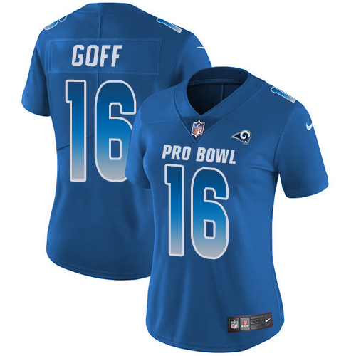 Nike Rams #16 Jared Goff Royal Women's Stitched NFL Limited NFC 2018 Pro Bowl Jersey Nike Rams #16 Jared Goff Royal Women's Stitched NFL Limited NFC 2018 Pro Bowl Jersey