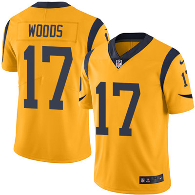 Nike Rams #17 Robert Woods Gold Men's Stitched NFL Limited Rush Jersey Nike Rams #17 Robert Woods Gold Men's Stitched NFL Limited Rush Jersey
