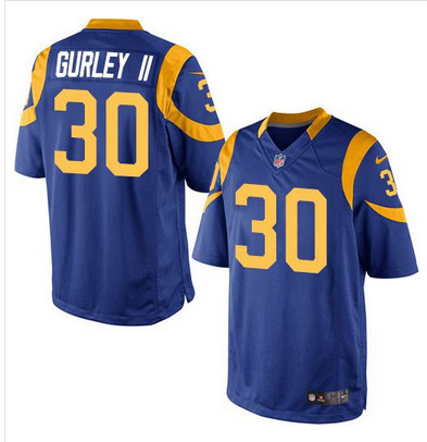 Nike Rams #30 Todd Gurley II Royal Blue Alternate mens Stitched NFL Elite Jersey Nike Rams #30 Todd Gurley II Royal Blue Alternate mens Stitched NFL Elite Jersey