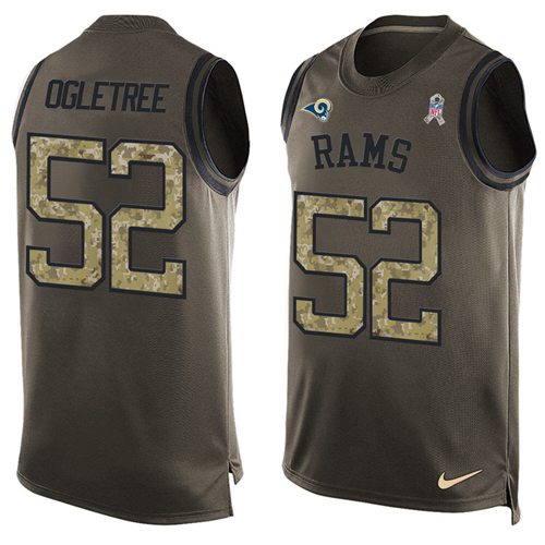 Nike Rams #52 Alec Ogletree Green Men's Stitched NFL Limited Salute To Service Tank Top Jersey Nike Rams #52 Alec Ogletree Green Men's Stitched NFL Limited Salute To Service Tank Top Jersey