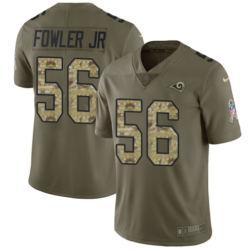Nike Rams #56 Dante Fowler Jr Olive Camo Men's Stitched NFL Limited 2017 Salute To Service Jersey