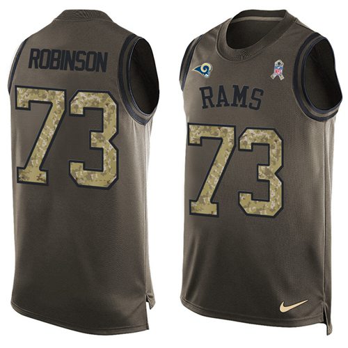 Nike Rams #73 Greg Robinson Green Men's Stitched NFL Limited Salute To Service Tank Top Jersey Nike Rams #73 Greg Robinson Green Men's Stitched NFL Limited Salute To Service Tank Top Jersey