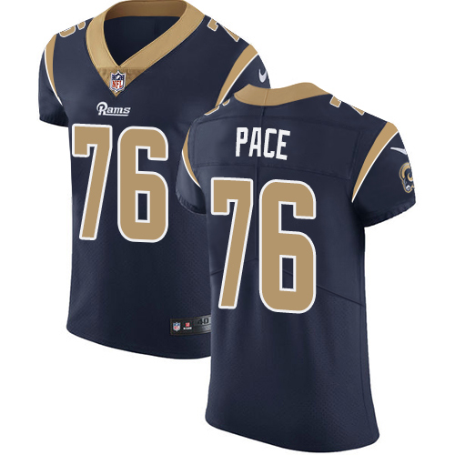 Nike Rams #76 Orlando Pace Navy Blue Team Color Men's Stitched NFL Vapor Untouchable Elite Jersey Nike Rams #76 Orlando Pace Navy Blue Team Color Men's Stitched NFL Vapor Untouchable Elite Jersey