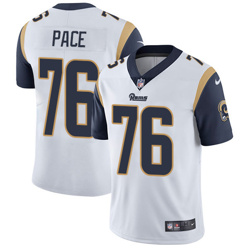 Nike Rams #76 Orlando Pace White Men's Stitched NFL Vapor Untouchable Limited Jersey Nike Rams #76 Orlando Pace White Men's Stitched NFL Vapor Untouchable Limited Jersey