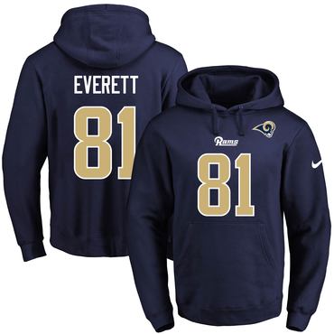 Nike Rams #81 Gerald Everett Gerald Everett Navy Blue Name & Number Pullover NFL Hoodie Nike Rams #81 Gerald Everett Gerald Everett Navy Blue Name & Number Pullover NFL Hoodie