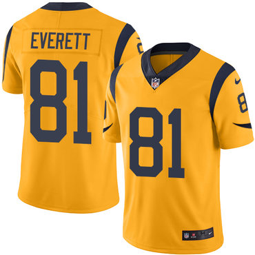 Nike Rams #81 Gerald Everett Gold Youth Stitched NFL Limited Rush Jersey Nike Rams #81 Gerald Everett Gold Youth Stitched NFL Limited Rush Jersey