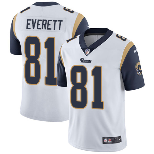 Nike Rams #81 Gerald Everett White Men's Stitched NFL Vapor Untouchable Limited Jersey Nike Rams #81 Gerald Everett White Men's Stitched NFL Vapor Untouchable Limited Jersey
