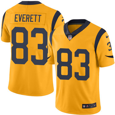 Nike Rams #83 Gerald Everett Gold Men's Stitched NFL Limited Rush Jersey Nike Rams #83 Gerald Everett Gold Men's Stitched NFL Limited Rush Jersey
