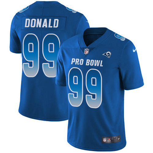 Nike Rams #99 Aaron Donald Royal Men's Stitched NFL Limited NFC 2019 Pro Bowl Jersey Nike Rams #99 Aaron Donald Royal Men's Stitched NFL Limited NFC 2019 Pro Bowl Jersey
