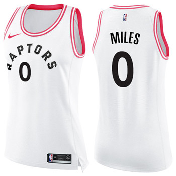 Nike Raptors #0 C.J. Miles White Pink Women's NBA Swingman Fashion Jersey Nike Raptors #0 C.J. Miles White Pink Women's NBA Swingman Fashion Jersey
