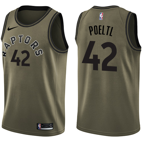 Nike Raptors #42 Jakob Poeltl Green Salute to Service NBA Swingman Jersey Nike Raptors #42 Jakob Poeltl Green Salute to Service NBA Swingman Jersey