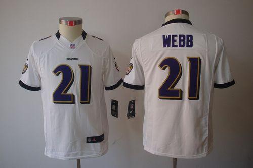 Nike Ravens #21 Lardarius Webb White Youth Stitched NFL Vapor Untouchable Limited Jersey