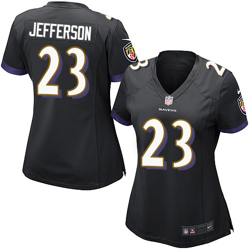 Nike Ravens #23 Tony Jefferson Black Alternate Women's Stitched NFL New Elite Jersey Nike Ravens #23 Tony Jefferson Black Alternate Women's Stitched NFL New Elite Jersey