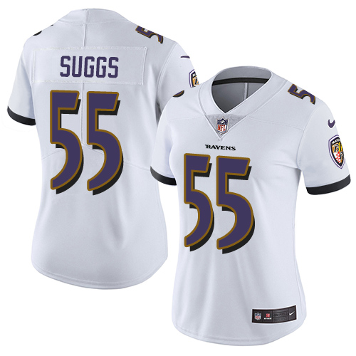 Nike Ravens #55 Terrell Suggs White Women's Stitched NFL Vapor Untouchable Limited Jersey Nike Ravens #55 Terrell Suggs White Women's Stitched NFL Vapor Untouchable Limited Jersey
