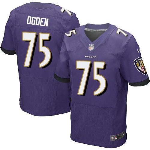 Nike Ravens #75 Jonathan Ogden Purple Team Color Men's Stitched NFL New Elite Jersey Nike Ravens #75 Jonathan Ogden Purple Team Color Men's Stitched NFL New Elite Jersey