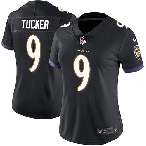 Nike Ravens #9 Justin Tucker Black Alternate Women's Stitched NFL Vapor Untouchable Limited Jersey Nike Ravens #9 Justin Tucker Black Alternate Women's Stitched NFL Vapor Untouchable Limited Jersey