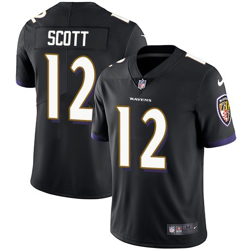 Nike Ravens 12 Jaleel Scott Black Vapor Untouchable Limited Jersey Nike Ravens 12 Jaleel Scott Black Vapor Untouchable Limited Jersey