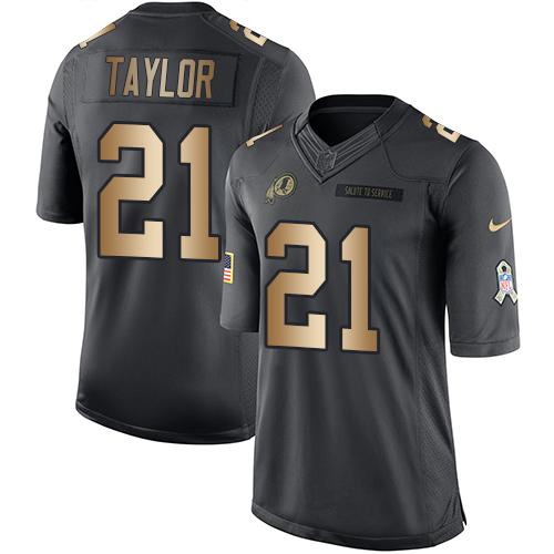 Nike Redskins #21 Sean Taylor Black Youth Stitched NFL Limited Gold Salute to Service Jersey Nike Redskins #21 Sean Taylor Black Youth Stitched NFL Limited Gold Salute to Service Jersey