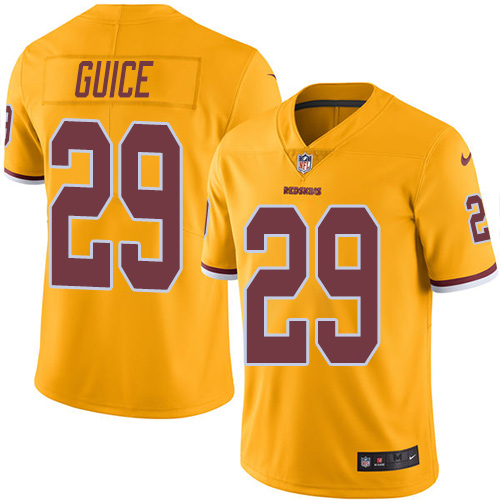 Nike Redskins #29 Derrius Guice Gold Youth Stitched NFL Limited Rush Jersey Nike Redskins #29 Derrius Guice Gold Youth Stitched NFL Limited Rush Jersey