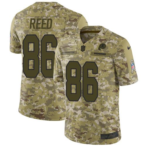 Nike Redskins #86 Jordan Reed Camo Men's Stitched NFL Limited 2018 Salute To Service Jersey Nike Redskins #86 Jordan Reed Camo Men's Stitched NFL Limited 2018 Salute To Service Jersey
