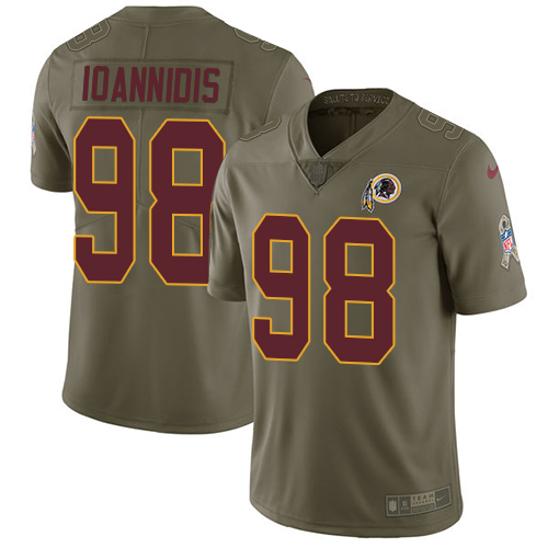 Nike Redskins #98 Matt Ioannidis Olive Men's Stitched NFL Limited 2017 Salute To Service Jersey Nike Redskins #98 Matt Ioannidis Olive Men's Stitched NFL Limited 2017 Salute To Service Jersey