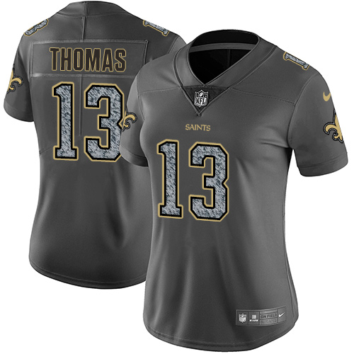 Nike Saints #13 Michael Thomas Gray Static Women's Stitched NFL Vapor Untouchable Limited Jersey Nike Saints #13 Michael Thomas Gray Static Women's Stitched NFL Vapor Untouchable Limited Jersey