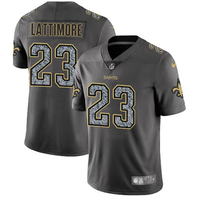 Nike Saints #23 Marshon Lattimore Gray Static Youth NFL Vapor Untouchable Game Jersey
