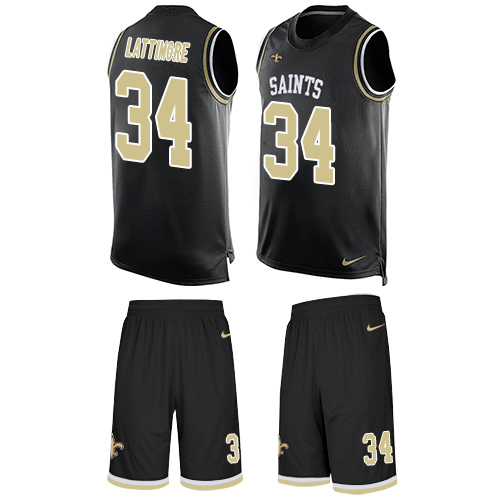 Nike Saints #34 Marshon Lattimore Black Team Color Men's Stitched NFL Limited Tank Top Suit Jersey Nike Saints #34 Marshon Lattimore Black Team Color Men's Stitched NFL Limited Tank Top Suit Jersey
