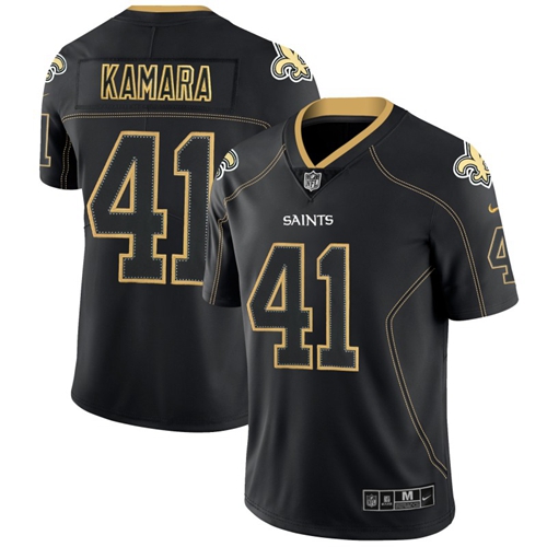 Nike Saints #41 Alvin Kamara Lights Out Black Men's Stitched NFL Limited Rush Jersey Nike Saints #41 Alvin Kamara Lights Out Black Men's Stitched NFL Limited Rush Jersey