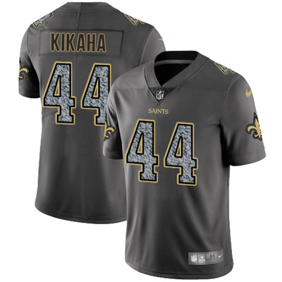 Nike Saints #44 Hau'oli Kikaha Gray Static Men's NFL Vapor Untouchable Game Jersey