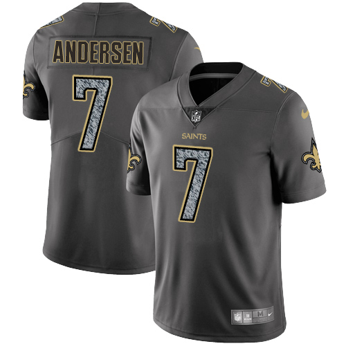 Nike Saints #7 Morten Andersen Gray Static Men's Stitched NFL Vapor Untouchable Limited Jersey Nike Saints #7 Morten Andersen Gray Static Men's Stitched NFL Vapor Untouchable Limited Jersey