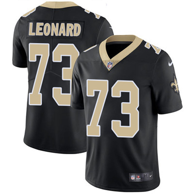 Nike Saints #73 Rick Leonard Black Team Color Men's Stitched NFL Vapor Untouchable Limited Jersey